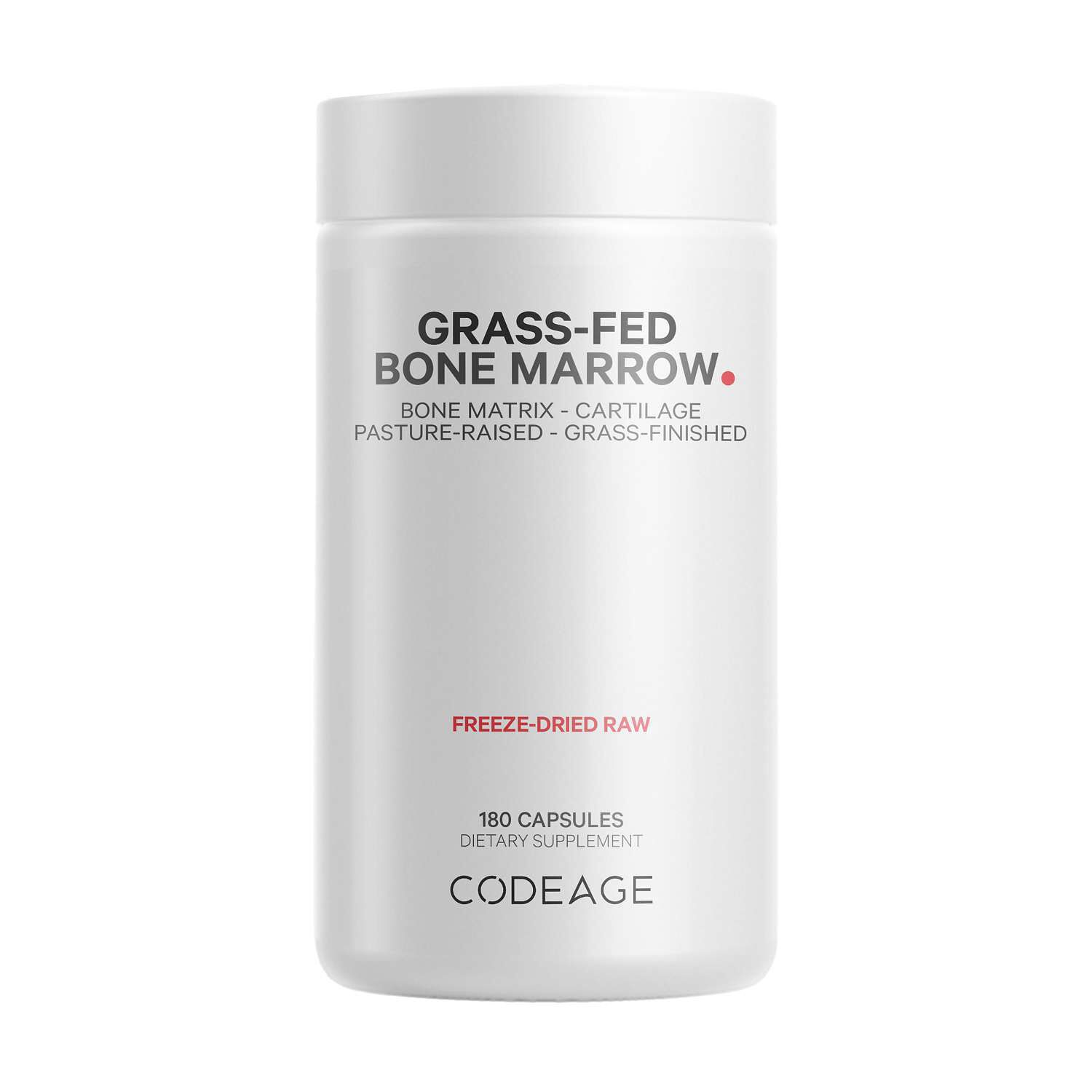 Grass-Fed Bone Marrow - 3000 mg Bone Extract - 180 Capsules (30 Servings)  | GNC